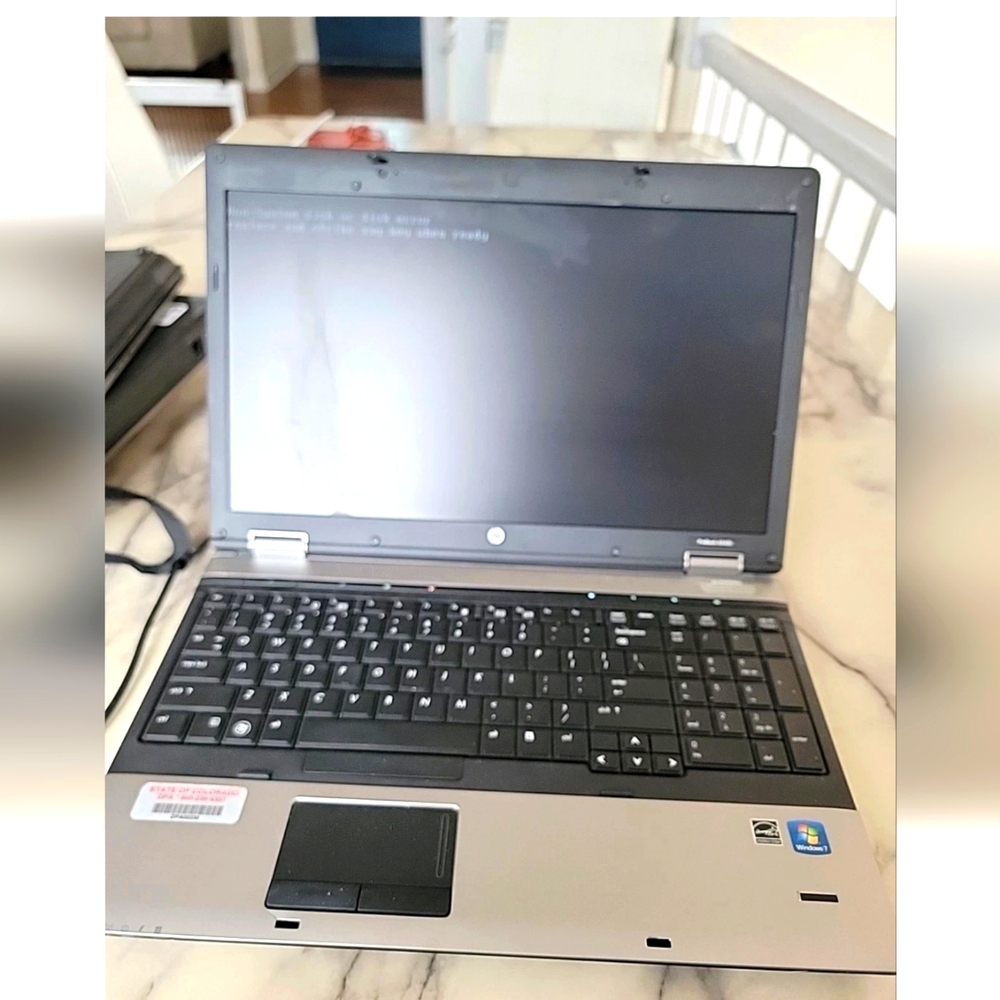 HP ProBook 6545b Windows 7 Laptop. Memory Wiped Hard Drive Empty.